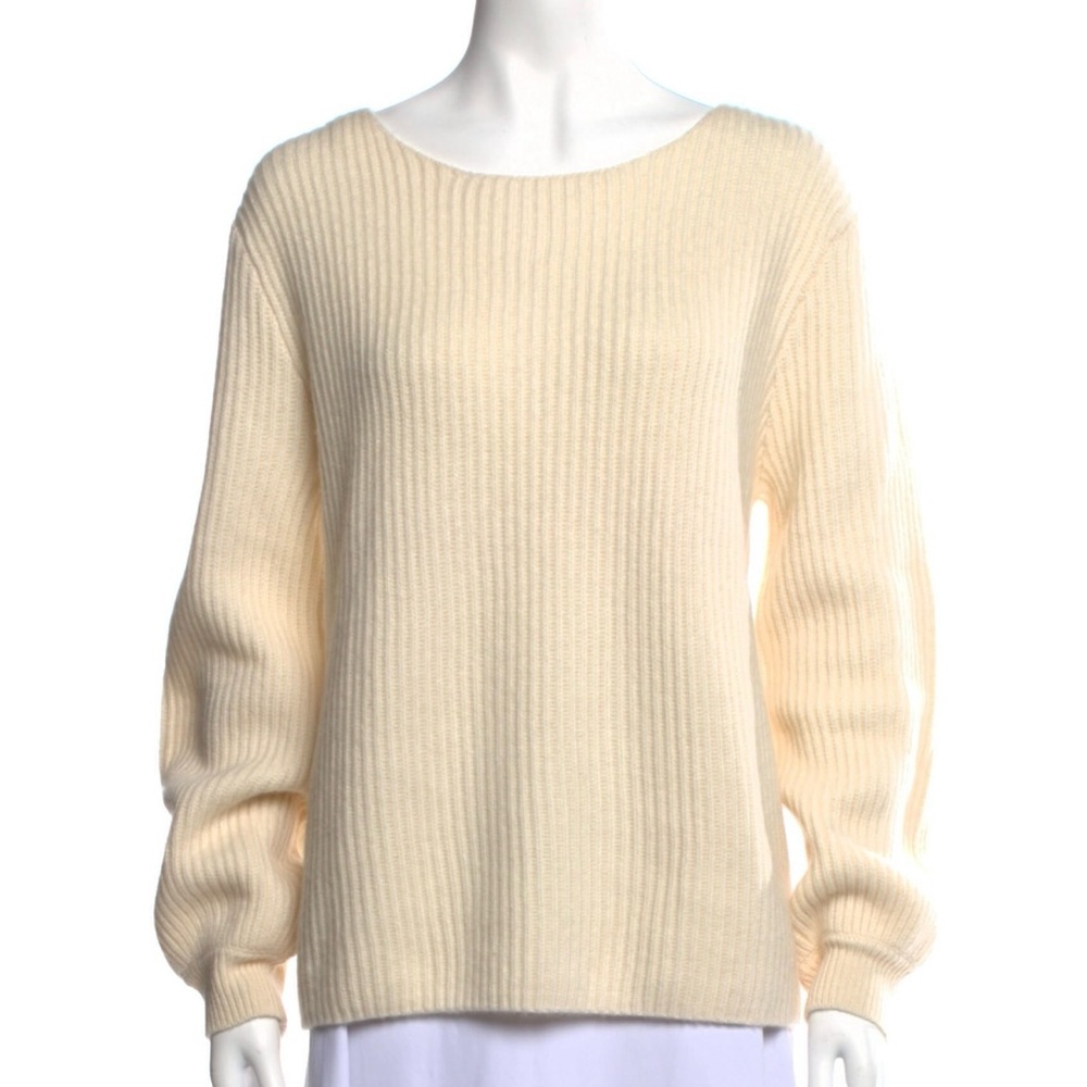 Raquel Allegra Cream Cashmere Sweater